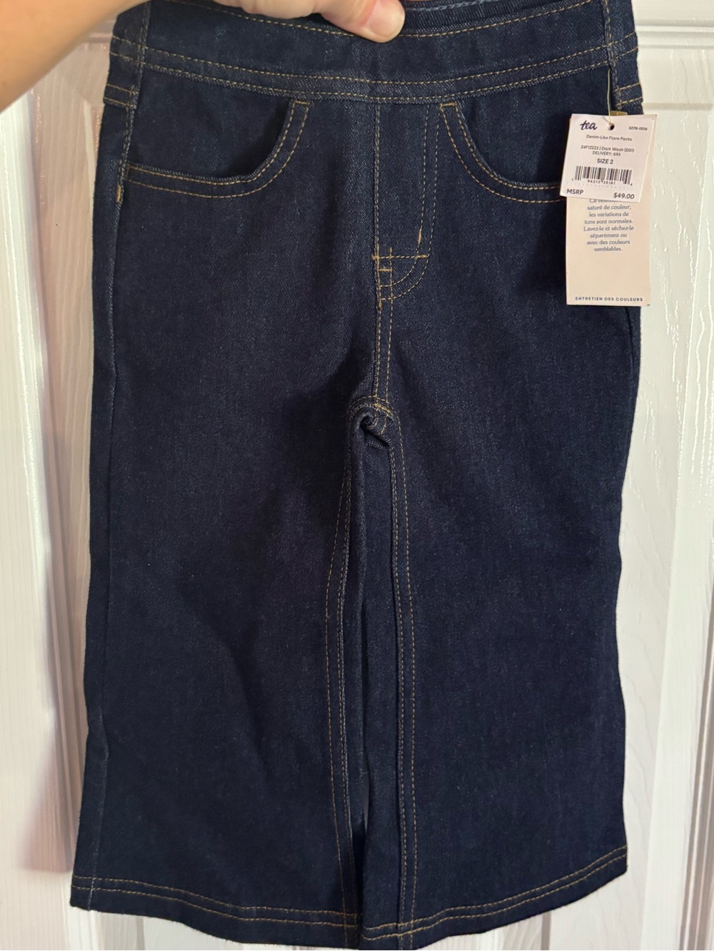 Tea Collection Dark Indigo Pull-On Kids Flare Jeans